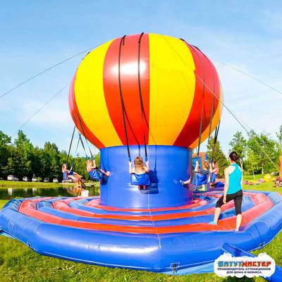 Качель батут «Полёт на закате», 9,7×9,7×6,7 м