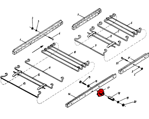 Звездочка пластмассовая сортировочного стола Anna
