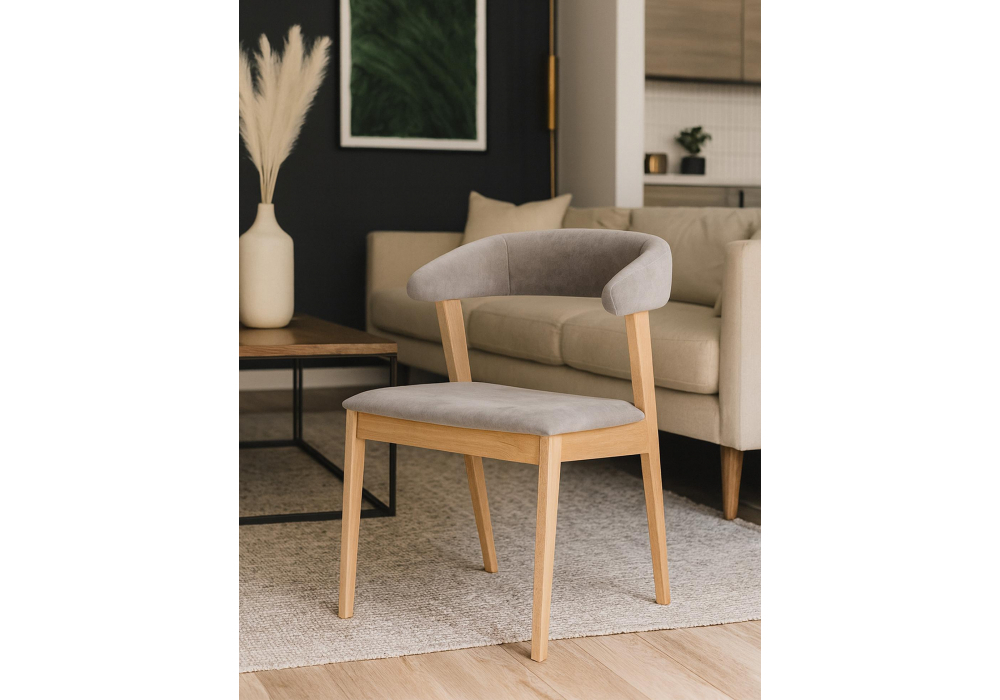 Стул деревянный Woodville Токио 2 ткань 231, светлое дерево