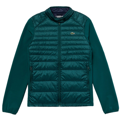 Женская Кофта теннисная Lacoste Women’s SPORT Water-Resistant Down-Filled Puffer Jacket - green/navy blue