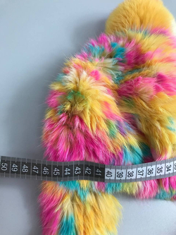 Шапка "Вязаный мех" на 5-7 лет из натурального кролика