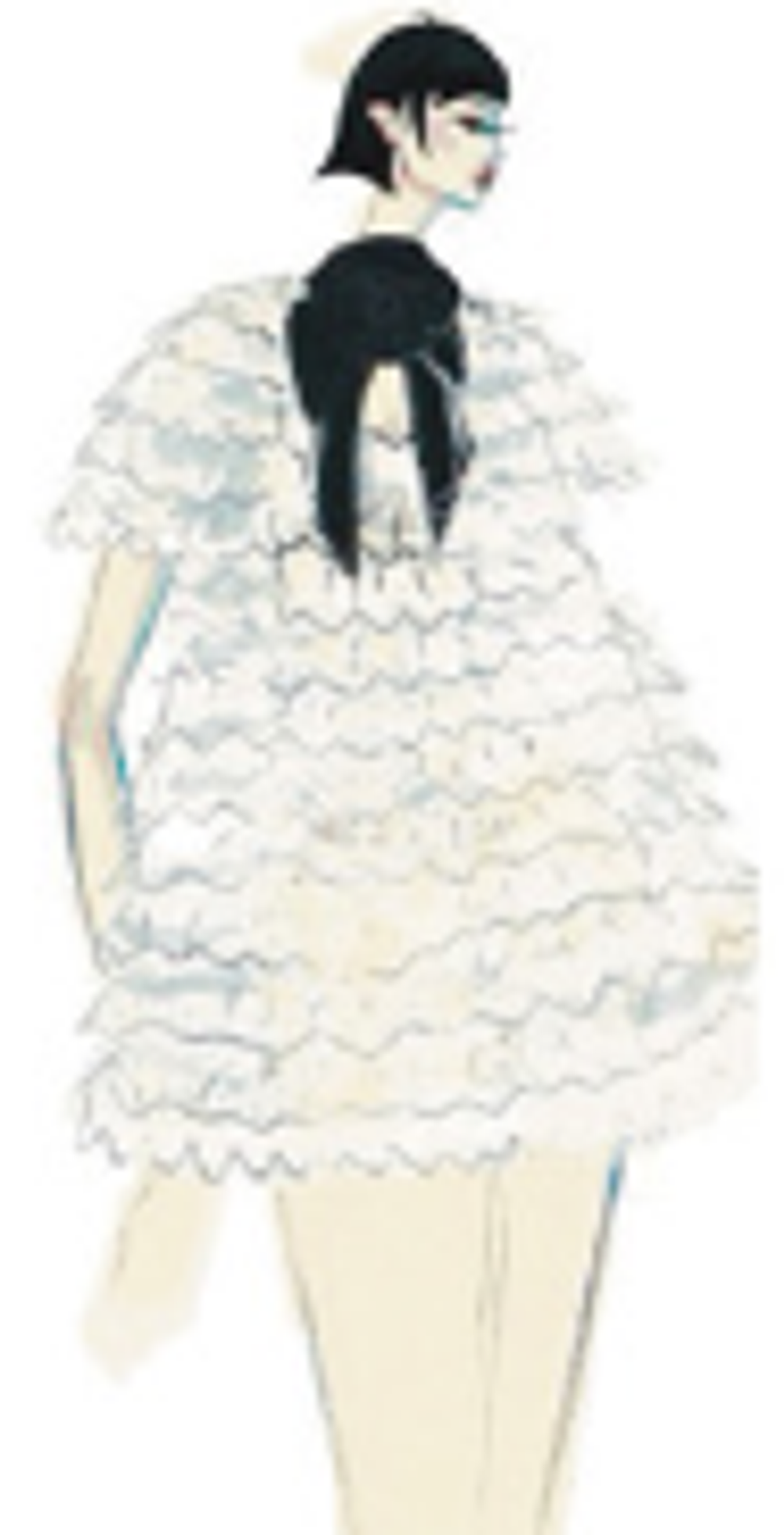 Платье мини из кружева с цветком