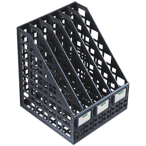 Лоток для бумаг вертикальный СТАММ, сборный, 6 отделений, черный