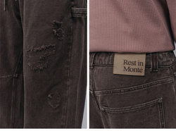 Брюки Nothomme Monterest Outdoor Vintage Distressed Fabric Washed Carpenter Pants