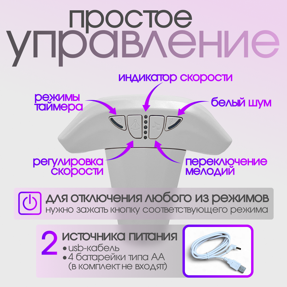 Детские электрокачели BubaGO Mastela