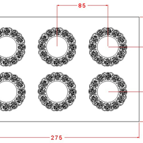 814 | Форма для шоколадных изделий (275*175 мм)