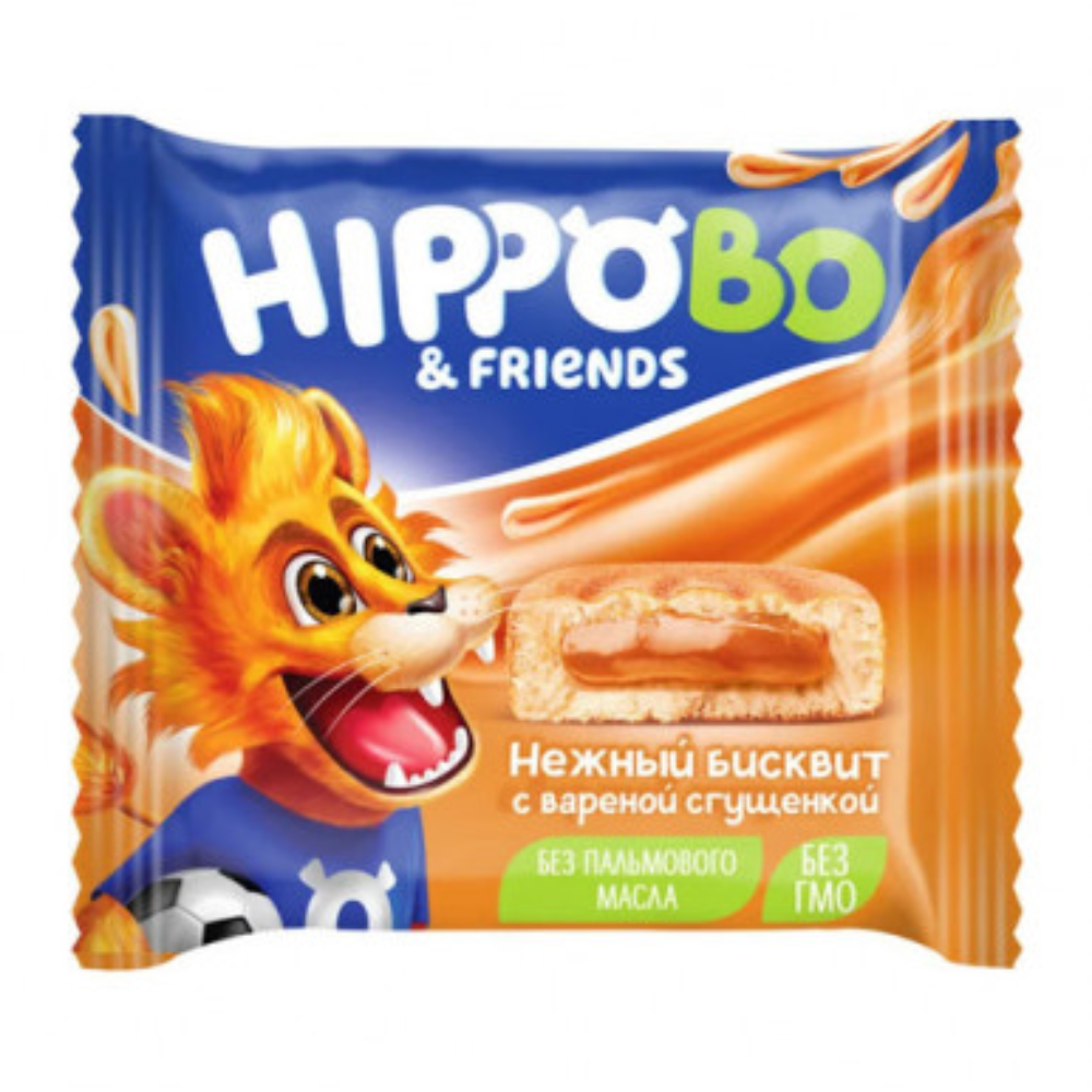 Пирожное HippoBo с вареной сгущенкой 32гр