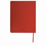 Блокнот БОЛЬШОЙ ФОРМАТ (200х252 мм) В5, BRAUBERG "Income", кожзам, 128 л., клетка, красный, 125205