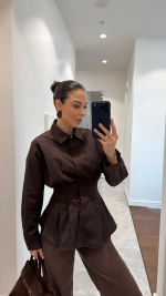 Рубашка из хлопка приталенная