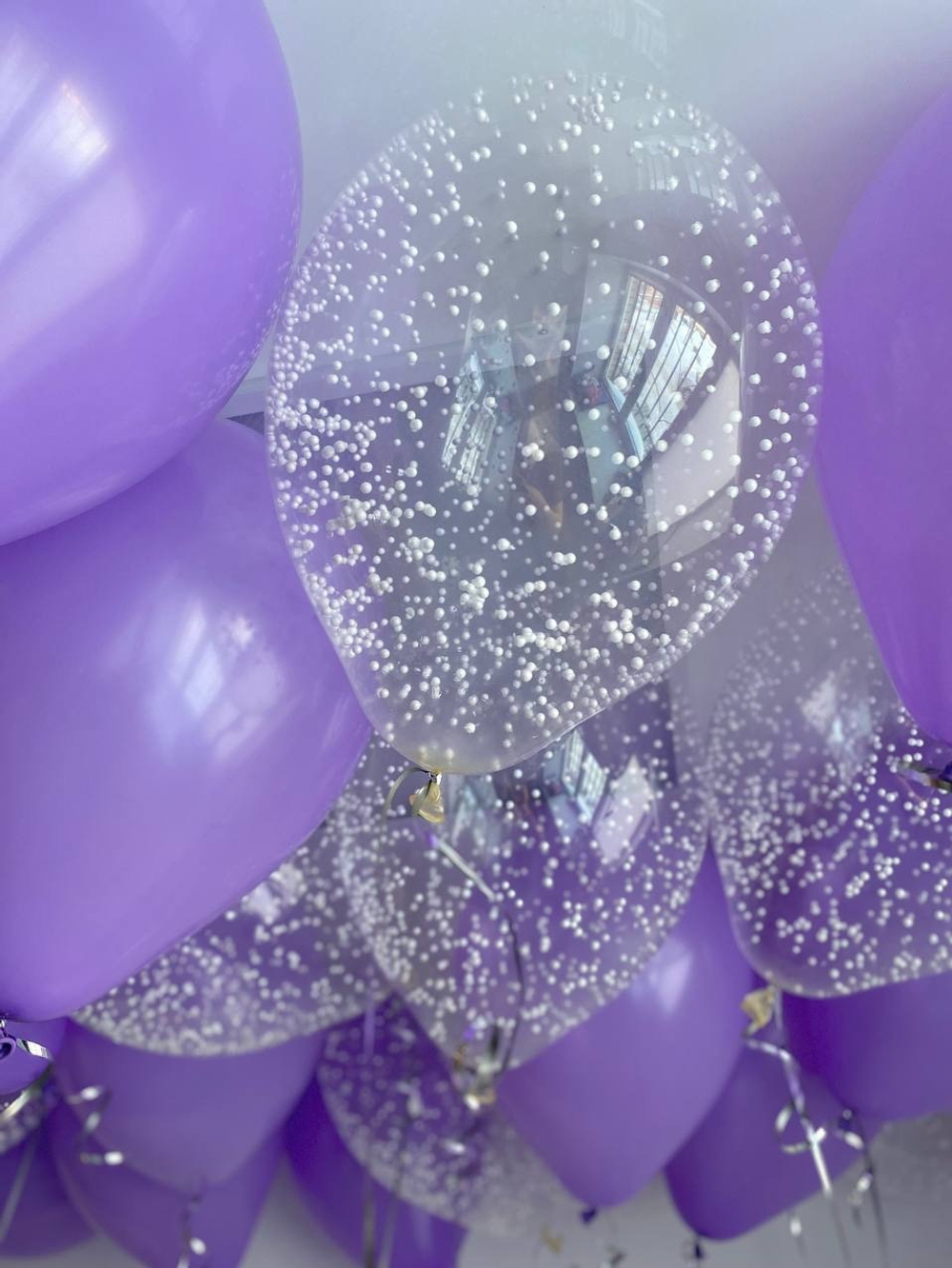 Сиреневые воздушные шары под потолок №2068