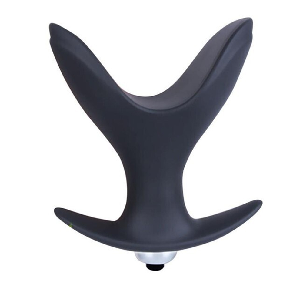 Анальный расширитель силиконовый с вибрацией Onjoy Silicone Collection (Цвет: черный)