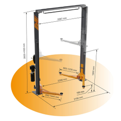 WDK-526 Подъемник двухстоечный с верхней синхронизацией 4,2 тонны, одност. разбл., 380В