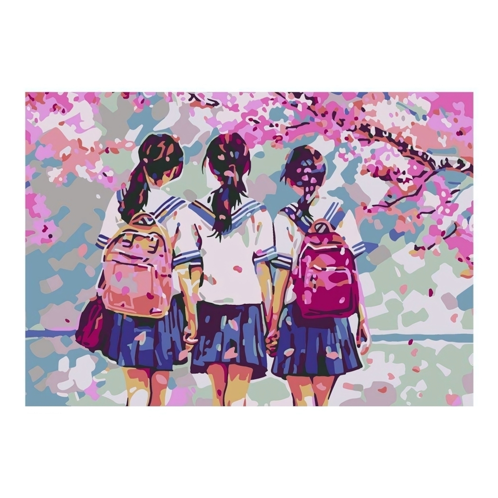 Картина по номерам 20*28,5см "Школьные дни" (Lori)