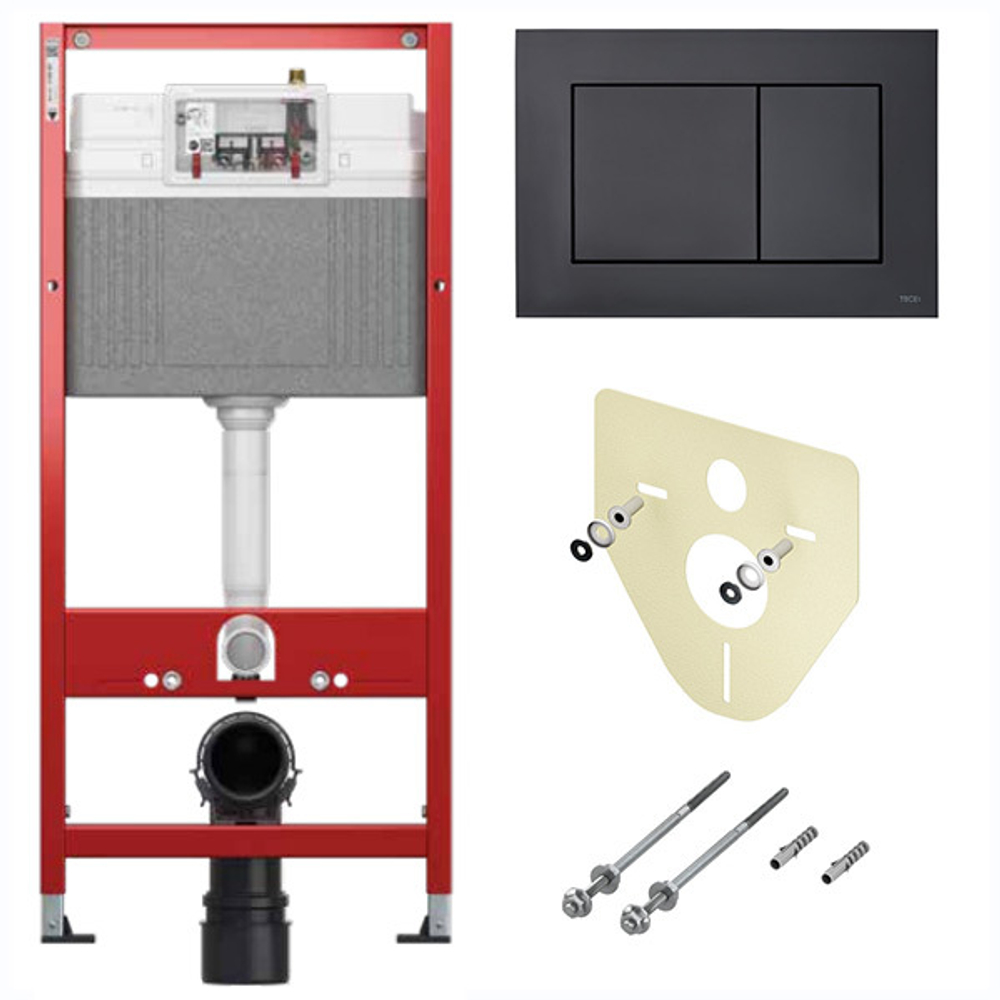 Комплект TECEbase 2.0 для установки подвесного унитаза с панелью смыва TECEnow черная матовая, K440407