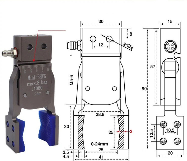 Mini-bhvg-25#[clamping range 0-24mm]