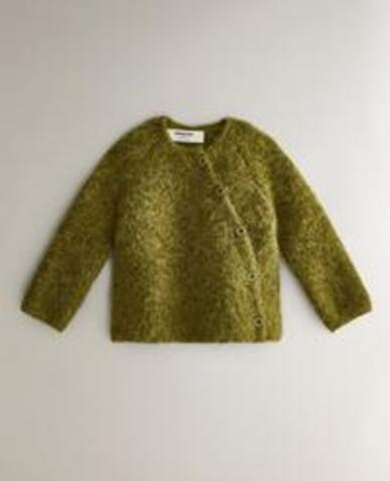 ZARA HOME ДЕТСКИЙ КАРДИГАН ИЗ АЛЬПАКИ, ЗЕЛЕНЫЙ