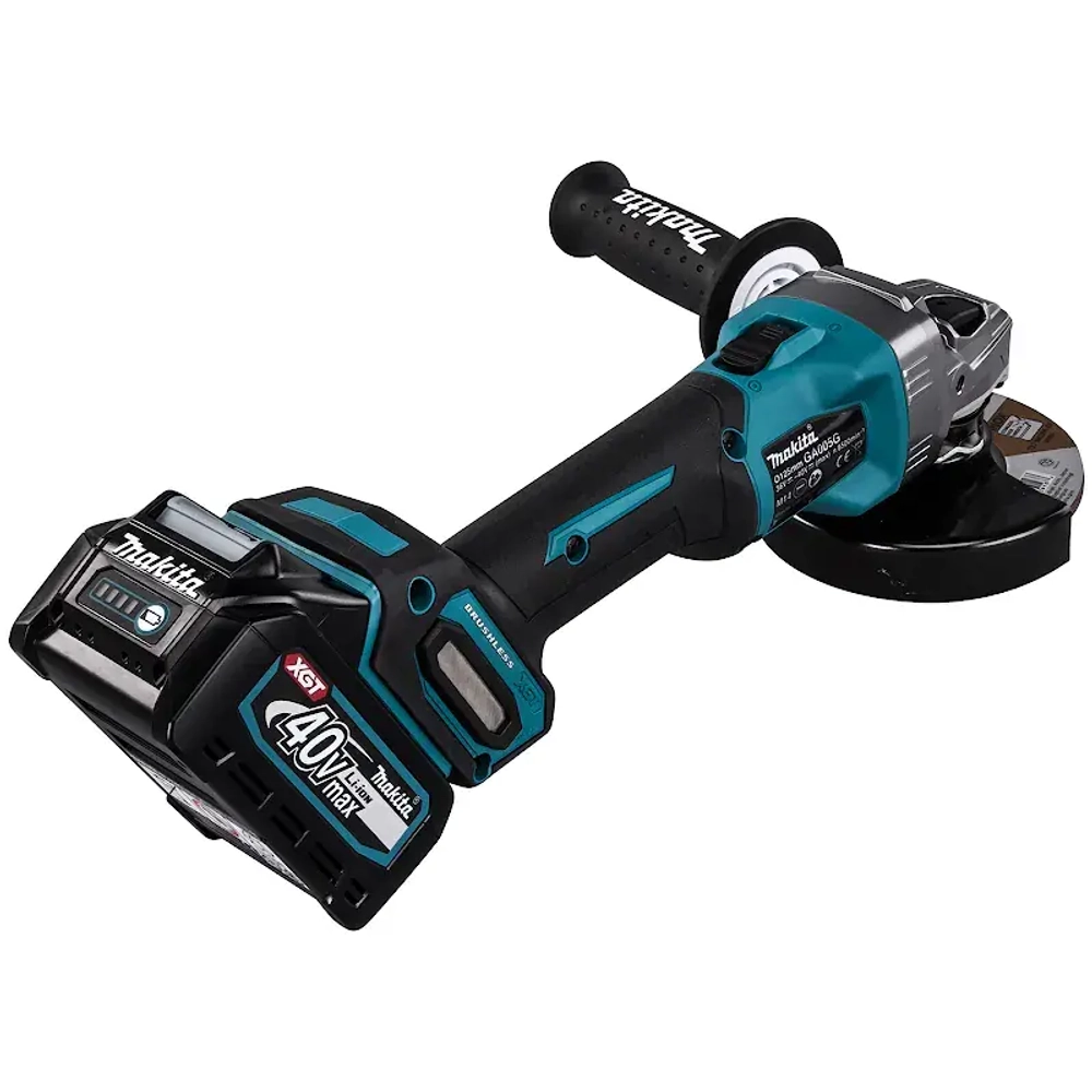 Makita GA005GM201 аккумуляторная угловая шлифмашина (2 x 4 Ач, ЗУ)