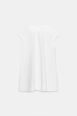 ZARA КОРОТКОЕ ПЛАТЬЕ — ZW COLLECTION, БЕЛЫЙ