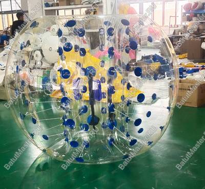 Бампербол ТПУ, диаметр 1,8 м, с синими держателями