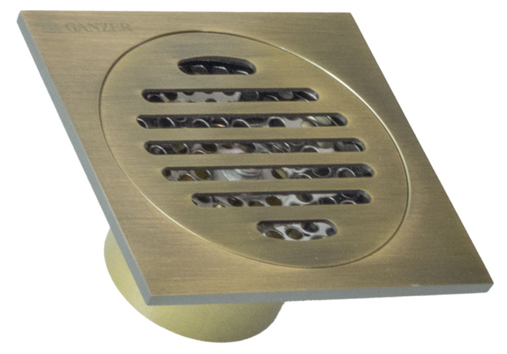 Трап прямой 10 х 10  (БРОНЗА)  GANZER  (60/1шт)