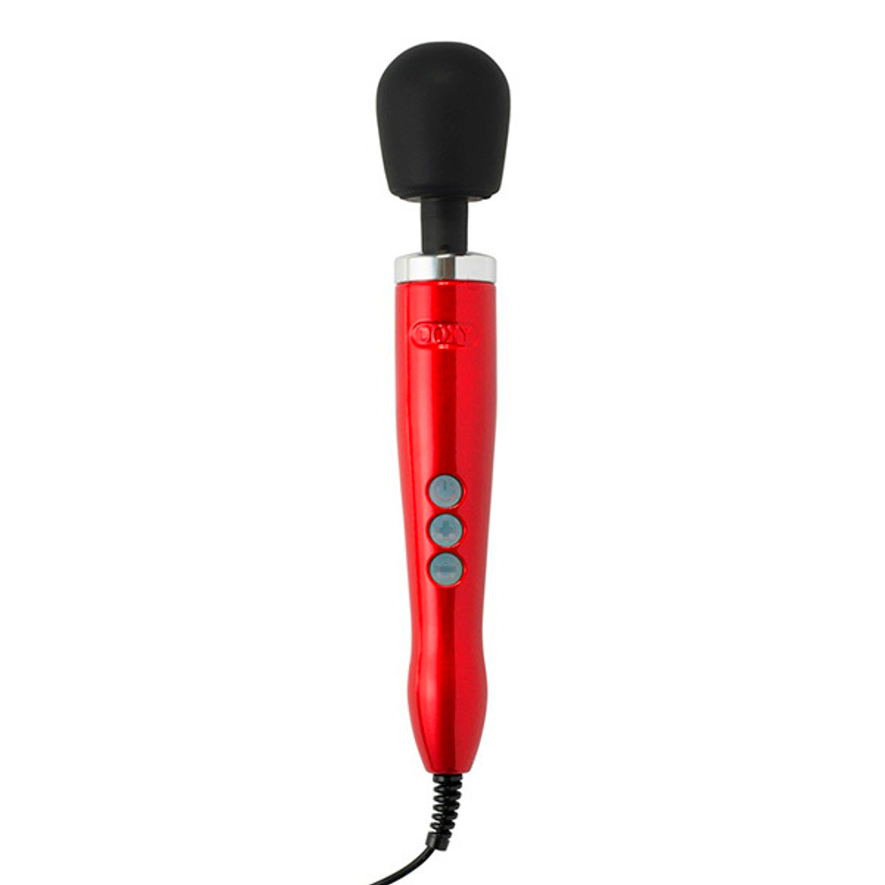 Мощный красный вибратор-вонд 37см Doxy Die Cast Extra Powerful Massage Wand Vibrator Red