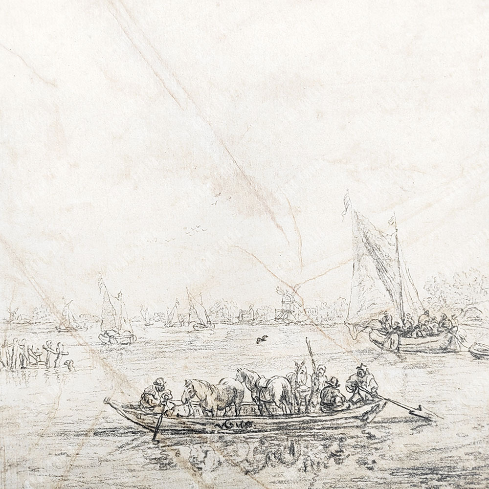 Подпись художника Ван Гойена на лодке