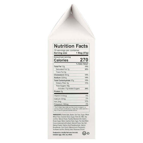 Munchkin, Milkmaker®, грудное печенье, шоколадно-соленое карамельное печенье, 10 пакетиков по 57 г (2 унции)