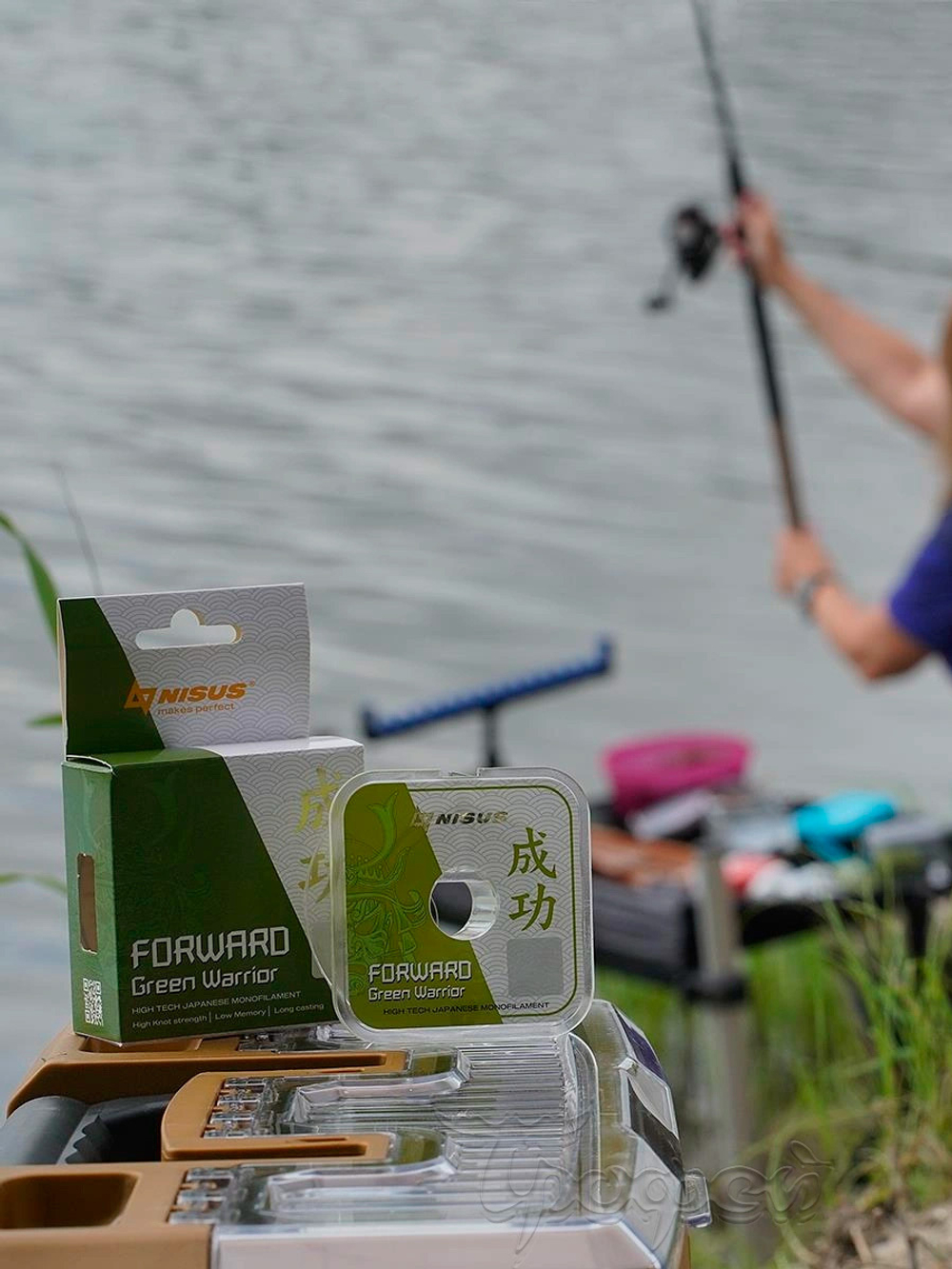 Леска для рыбалки Nisus FORWARD Green Warrior Nylon 0,309mm/100m (N-FGW-0309-100)