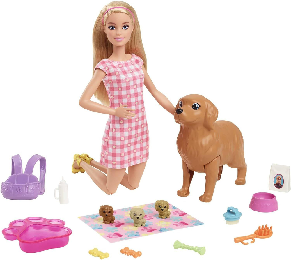Кукла Барби с собакой и щенками / Barbie Doll and Pets