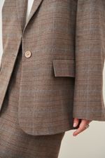 ПИДЖАК В КЛЕТКУ СЕРО-БЕЖЕВЫЙ|ОРАНЖЕВЫЙ