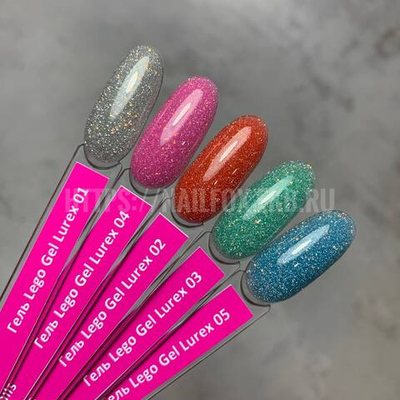 LOVELY Гель для наращивания и укрепления Lego Gel Lurex 05 (светоотражающий), 15 гр