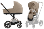 Коляска Cybex Priam IV Rosegold complete Cloud T Leaf Green Plus Base T 3 в 1 Cozy Beige