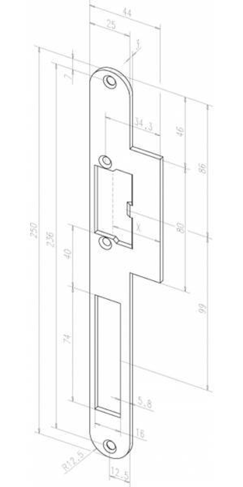 Плоская запорная планка 541