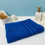 Полотенце махровое 70*120см «Comfort» цвет сапфировый 04-040, плотность 300гр/м2 TJ, с петелькой-подвесом