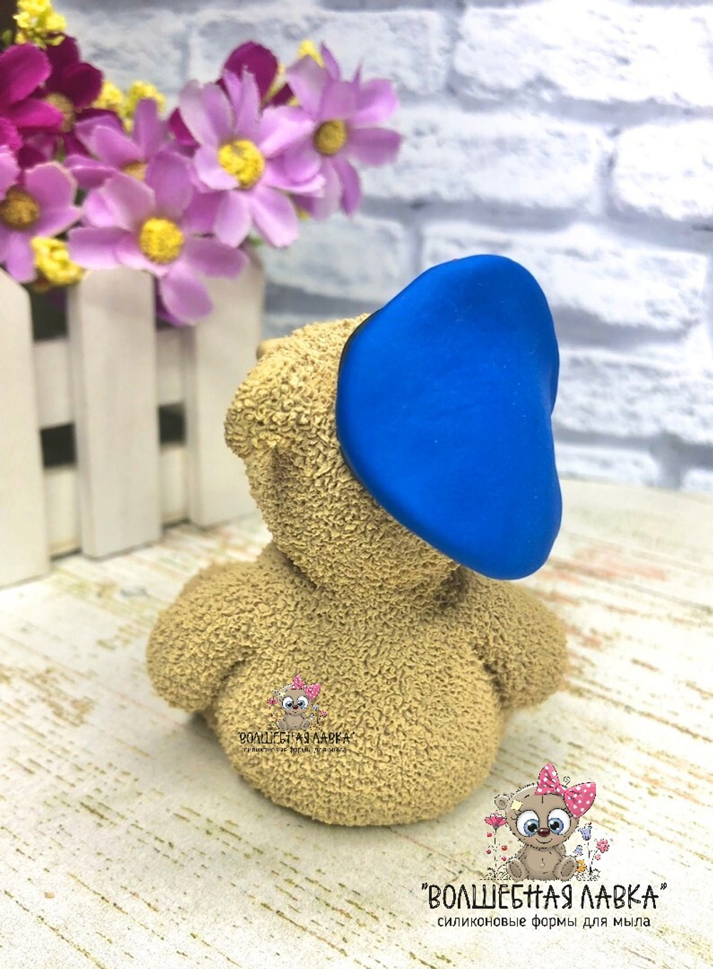 Силиконовая форма Бегемот в берете