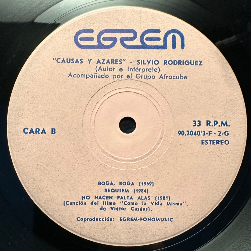 Silvio Rodriguez - Causas Y Azares 2LP (Испания 1986г.)