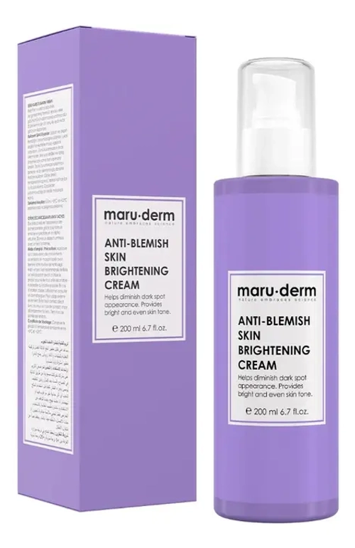 Maruderm, Отбеливающий крем для кожи против пигментных пятен Anti-Blemish Skin Brightening Cream, 200 мл, шт