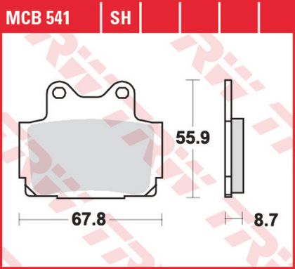 Колодки тормозные дисковые TRW MCB541