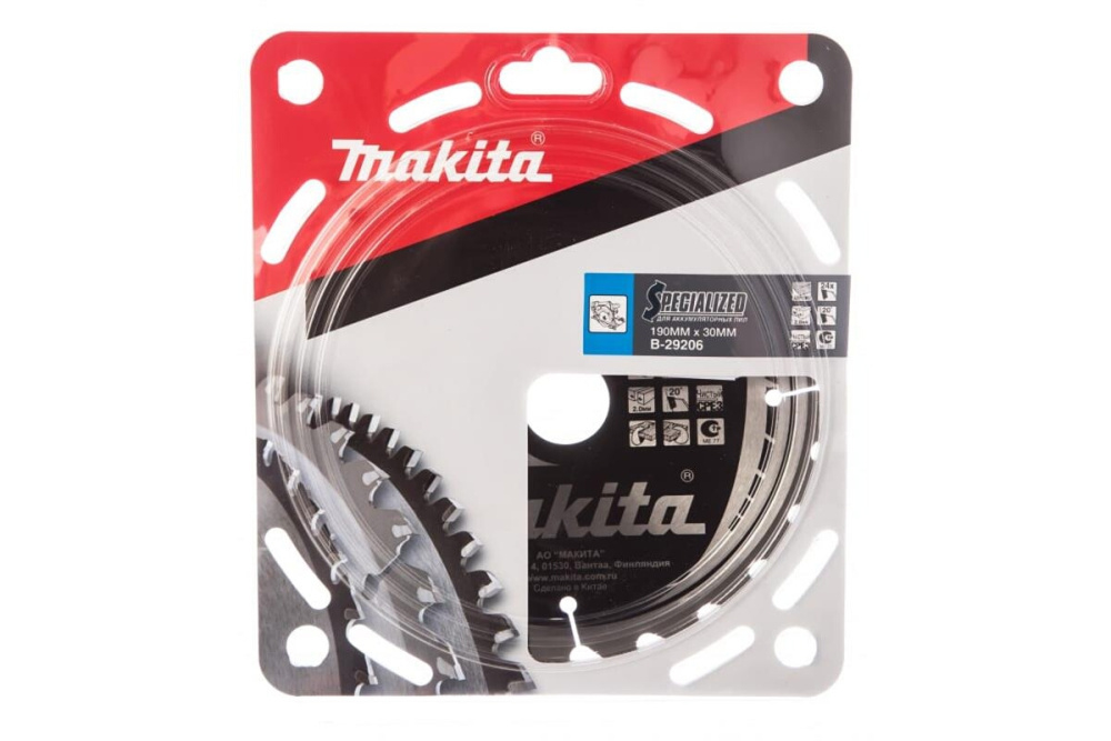 Пильный диск для дерева, 190x30x2/1.4x24T (для аккум. инстр.) Makita B-29206