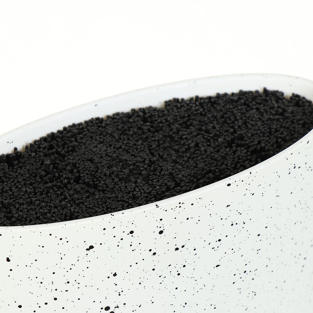 Подставка для ножей, пластик, цилиндрическая, 16 см, сер, Y4-4948