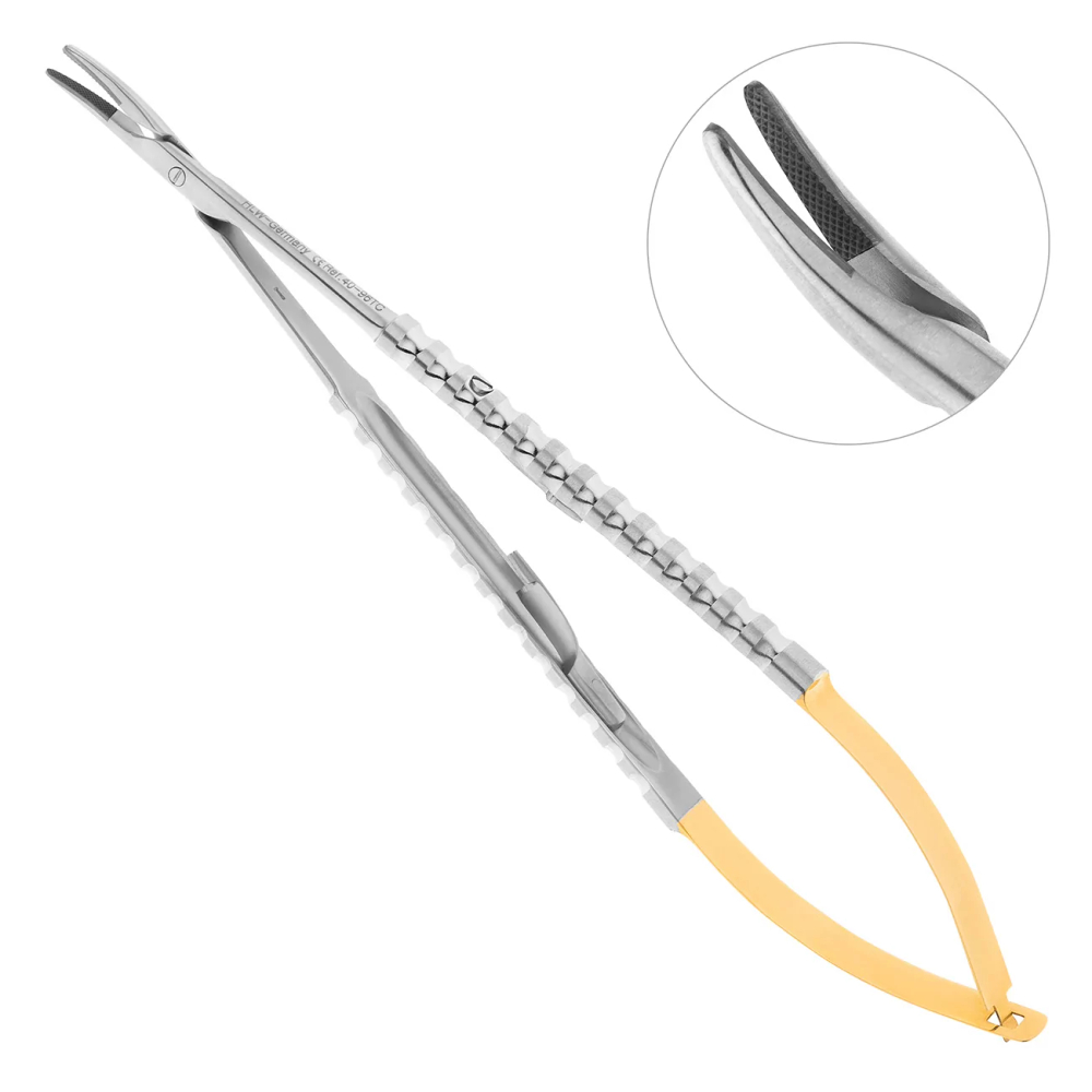 Иглодержатель Micro-Nadelhalter TC, изогнутый