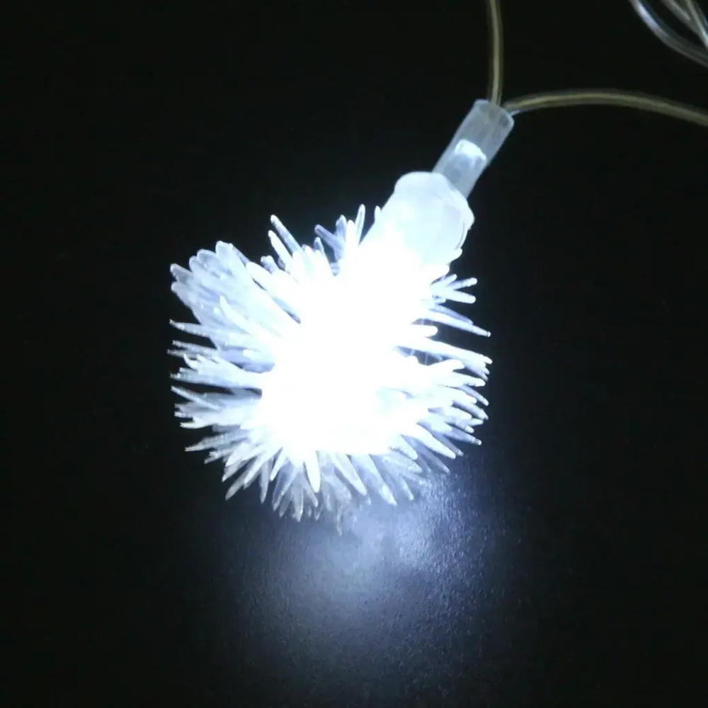 Гирлянда для дома 4,0 м 20 ламп LED с насадками ОДУВАНЧИК, прозрач.пров., 1 режим.,IP-20 Белый (возможность соединения)