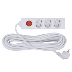 S-GCU3-10B WHITE Удлинитель серии Ultra. шнур 10м.. 3 гнезда. 16A. с-з. Белый. TM Uniel