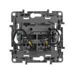 Выключатель 2х-клавишный с подсветкой/индикацией 10А 250В антрацит ETIKA Legrand