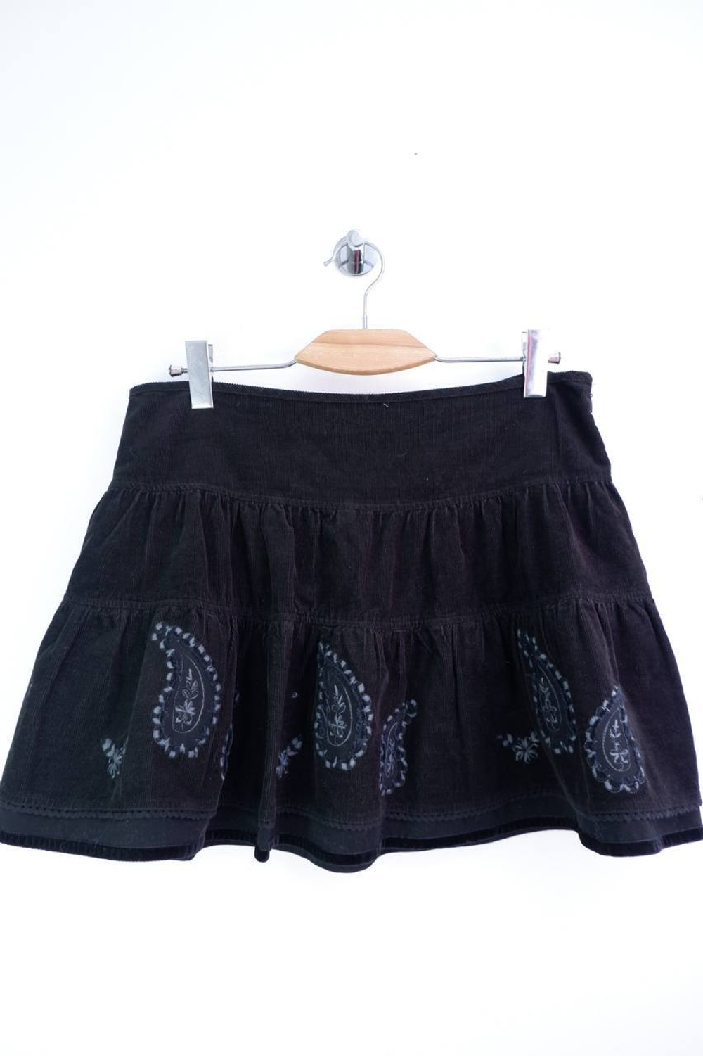 Юбка игривая, хлопковая с вышивкой 48 размер