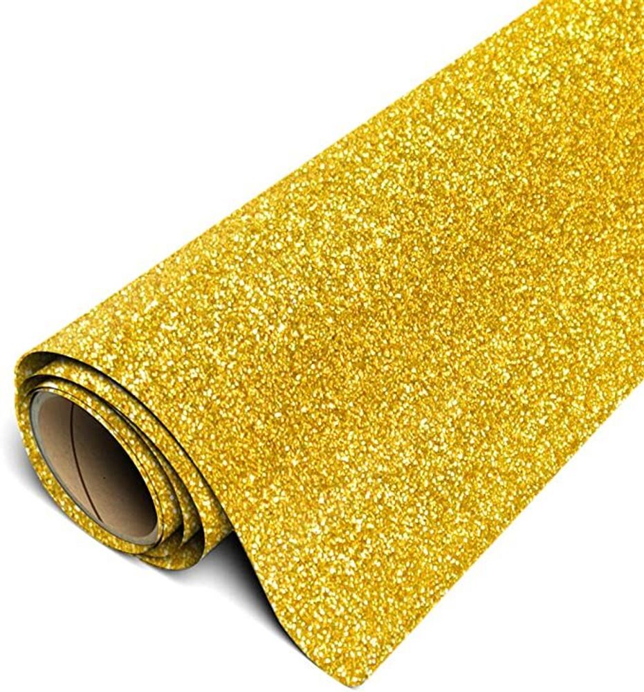 Пленка рулон малый HTV-flex premium PU GLITTER (Золото), 30,5см*3м