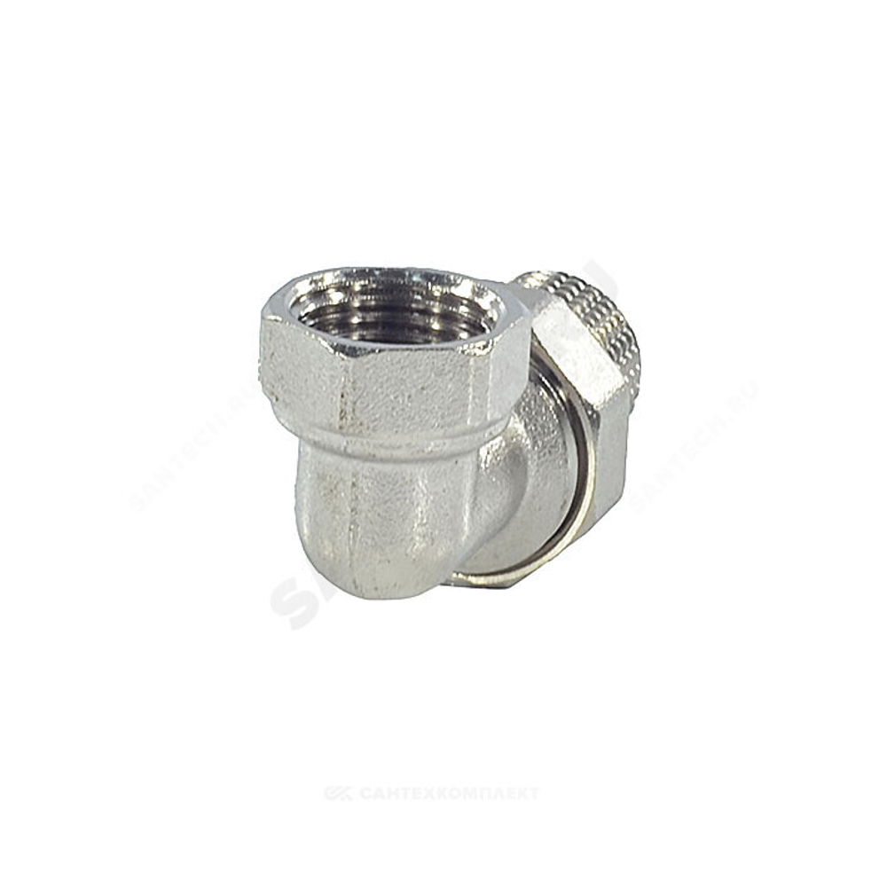 Соединитель латунь никель американка Ду 15 (1/2") угловой ВР/НР SantechSystems