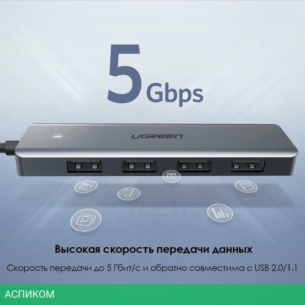 USB-хаб Ugreen CM219-70336 (70336)