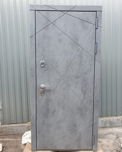 Входная металлическая дверь  с зеркалом RеX (РЕКС) 13 Бетон тёмный / зеркало СБ-17 Венге