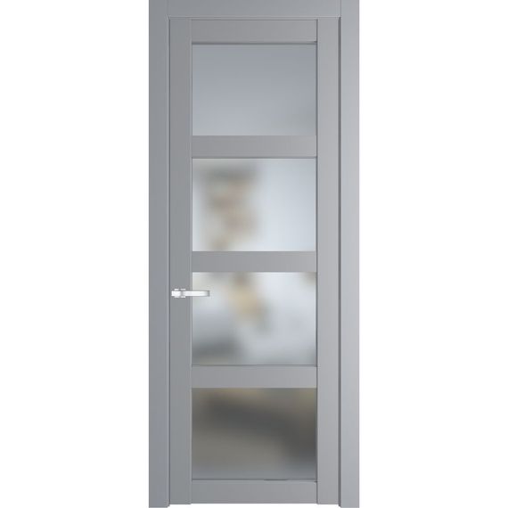 Межкомнатная дверь эмаль Profil Doors 1.4.2PD смоки остеклённая